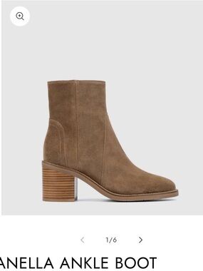 Aquatalia Taupe Suede Anella Ankle Boot
